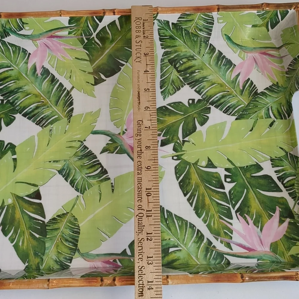 Tommy Bahama Palm Leave & Birds Of Paradise Melamine Serving Tray 19 5